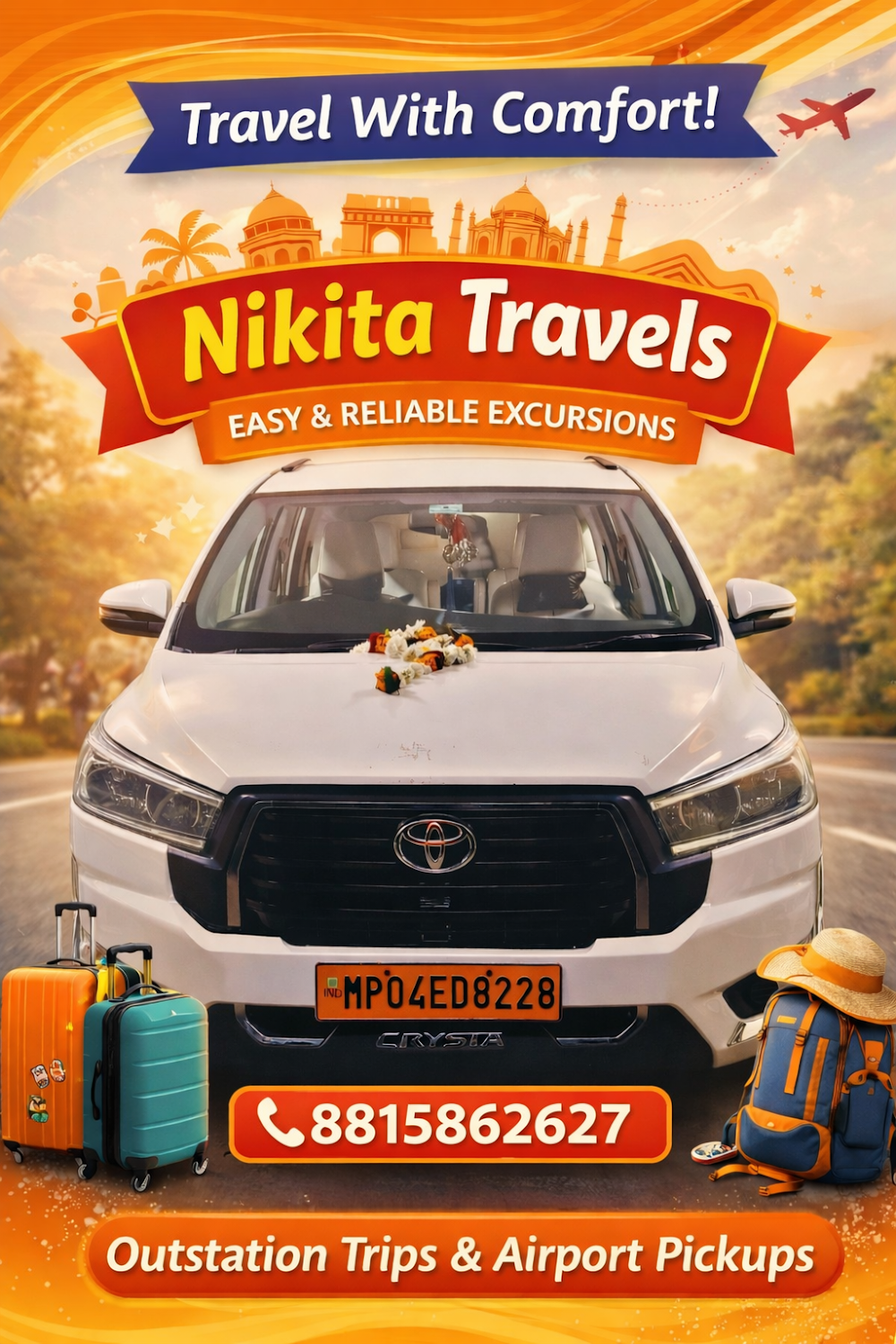 Nikita travels ujjain taxi service (tampo traveller on rent)