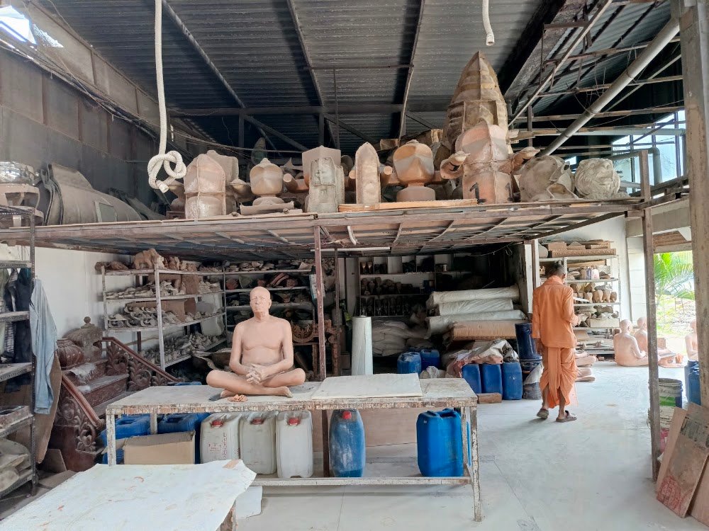 ISKCON Ujjain Altars & Divine Fiber Monuments